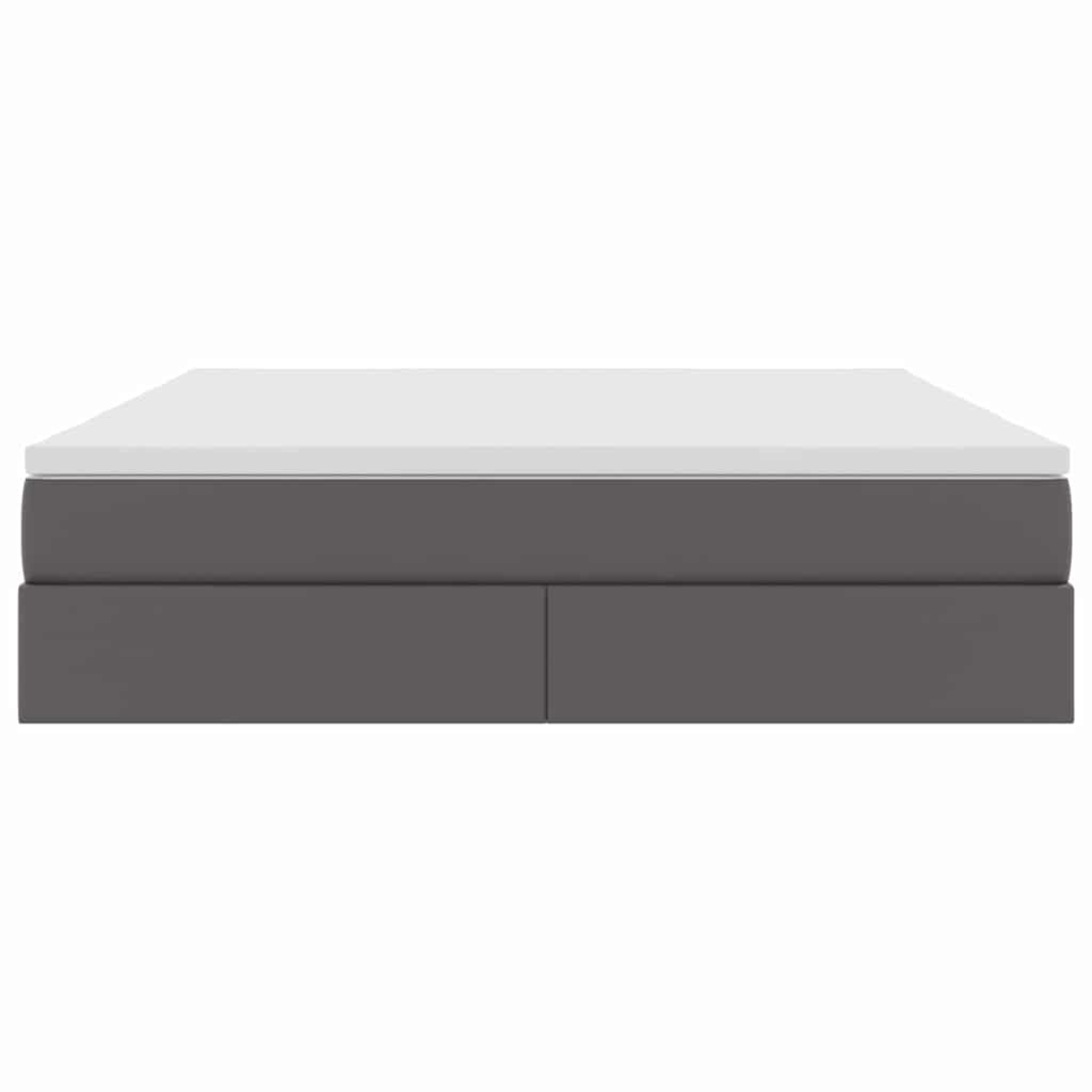 Letto con contenitore e materasso Grigio 160 x 200 cm | homemem39