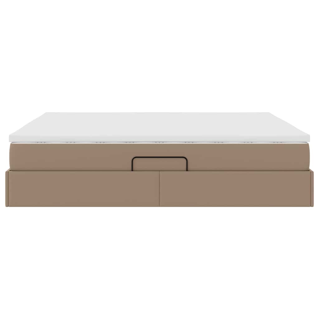 Letto con contenitore e materasso Cappuccino 160 x 200 cm | homemem39
