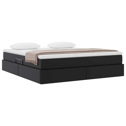 Letto con contenitore e materasso Nero 180 x 200 cm | homemem39