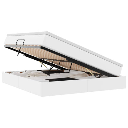 Letto con contenitore e materasso Bianco 180 x 200 cm | homemem39