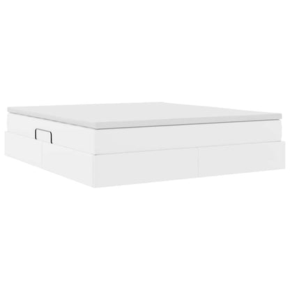 Letto con contenitore e materasso Bianco 180 x 200 cm | homemem39
