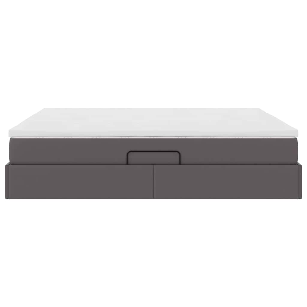 Letto con contenitore e materasso Grigio 180 x 200 cm | homemem39