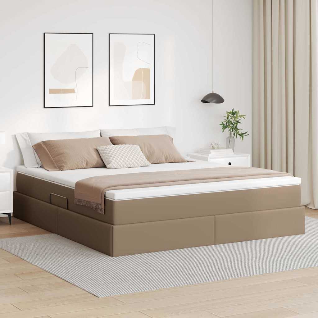 Letto con contenitore e materasso Cappuccino 180 x 200 cm | homemem39