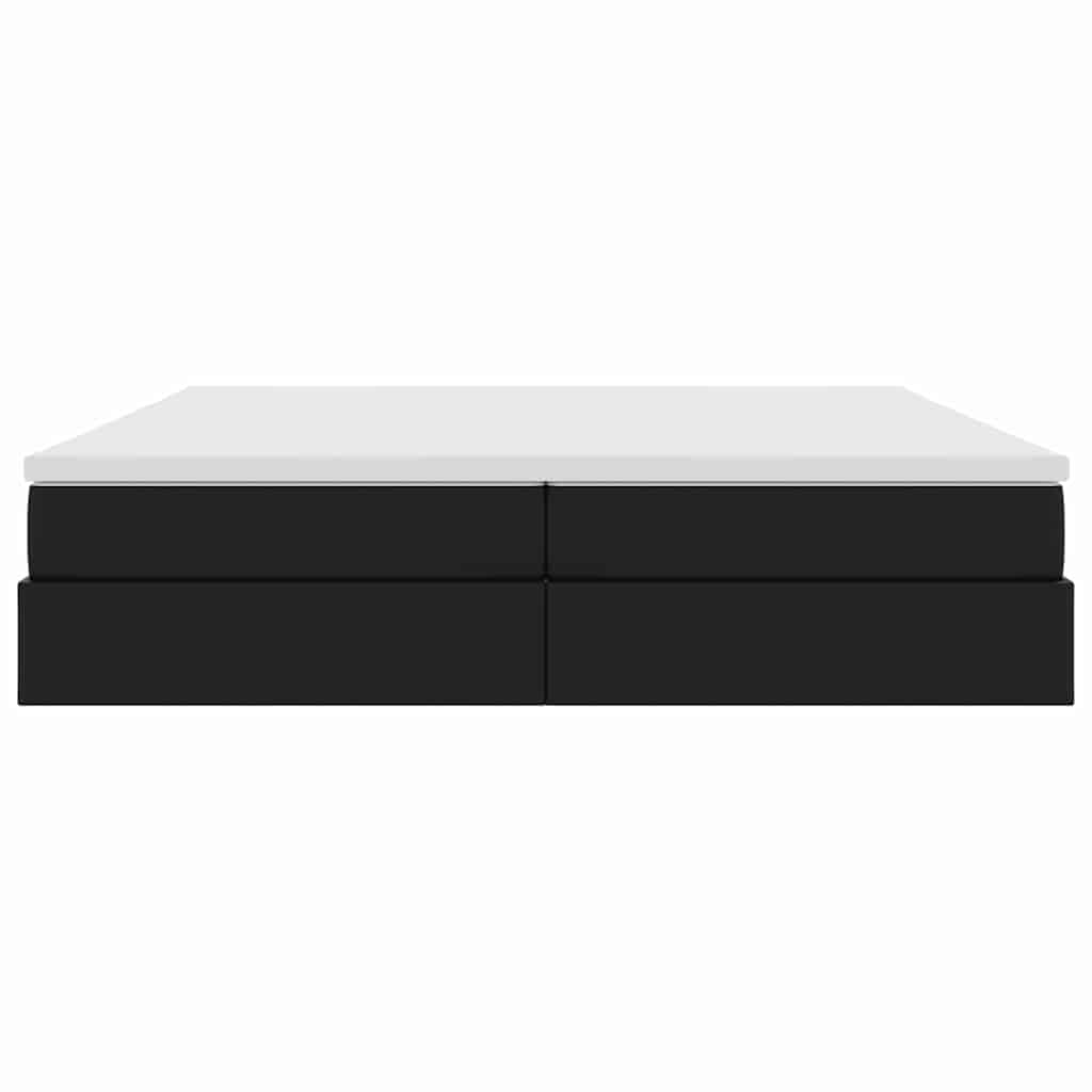 Letto con contenitore e materasso Nero 200 x 200 cm | homemem39