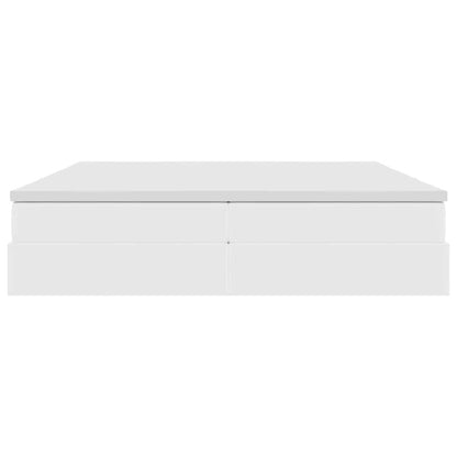Letto con contenitore e materasso Bianco 200 x 200 cm | homemem39