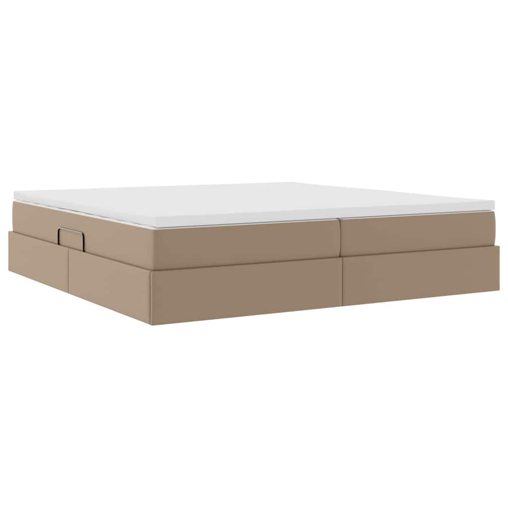 Letto con contenitore e materasso Cappuccino 200 x 200 cm | homemem39