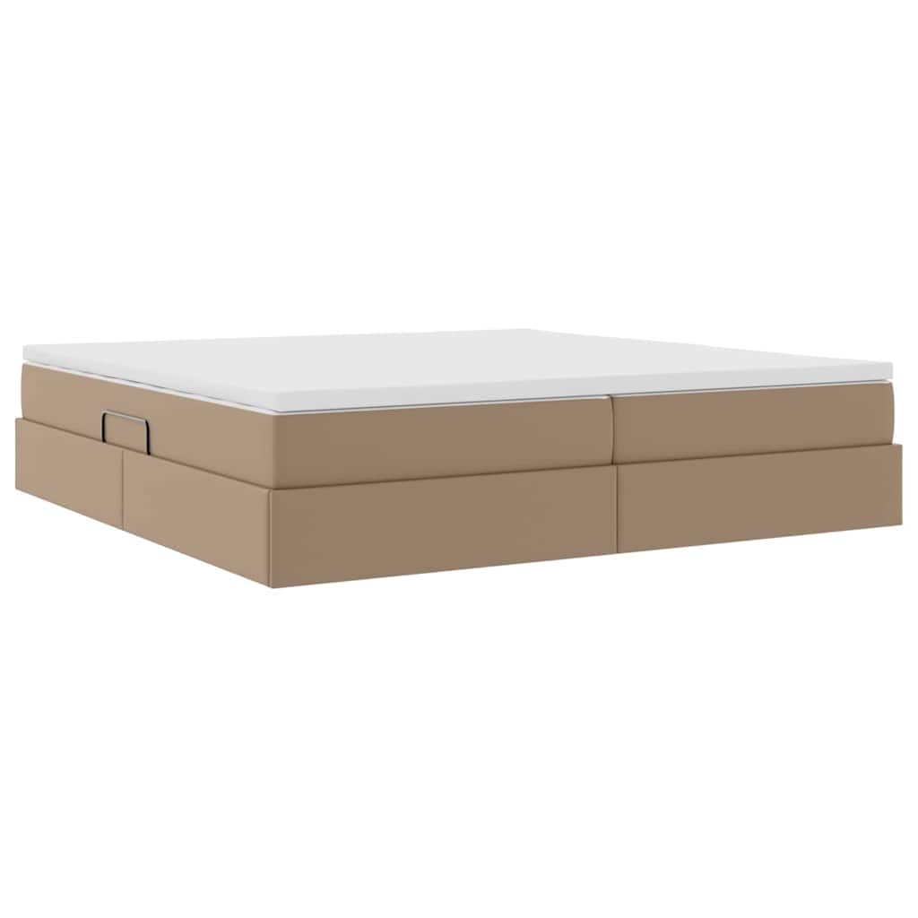 Letto con contenitore e materasso Cappuccino 200 x 200 cm | homemem39