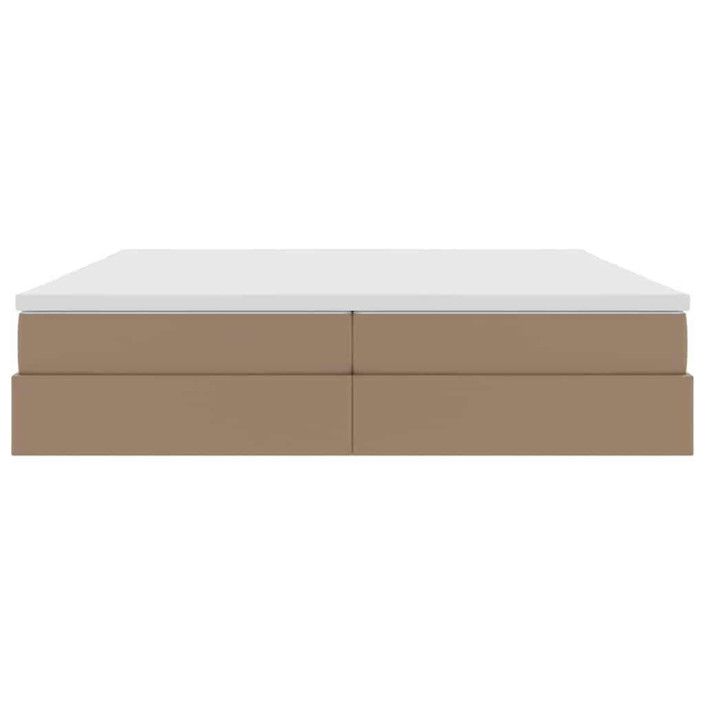 Letto con contenitore e materasso Cappuccino 200 x 200 cm | homemem39