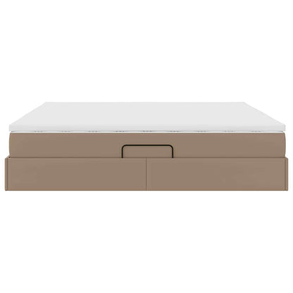 Letto con contenitore e materasso Cappuccino 200 x 200 cm | homemem39