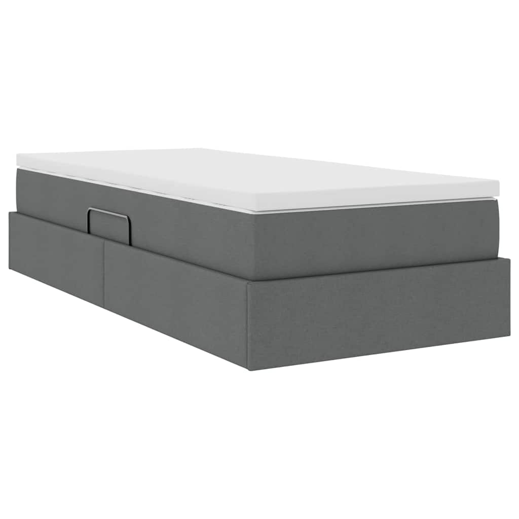 Letto con contenitore e materasso Grigio scuro 90 x 190 cm | homemem39