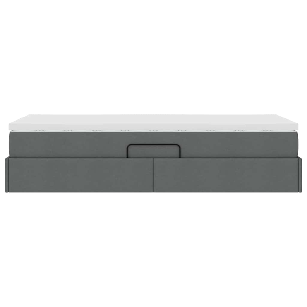 Letto con contenitore e materasso Grigio scuro 90 x 190 cm | homemem39
