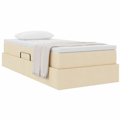 Letto con contenitore e materasso Crema 90 x 190 cm Poliestere | homemem39