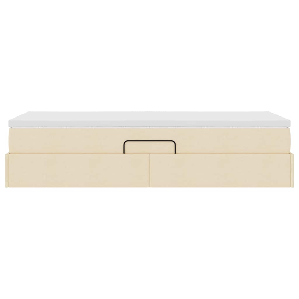 Letto con contenitore e materasso Crema 90 x 190 cm Poliestere | homemem39