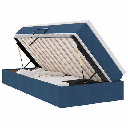 Letto con contenitore e materasso Blu 90 x 190 cm Poliestere | homemem39