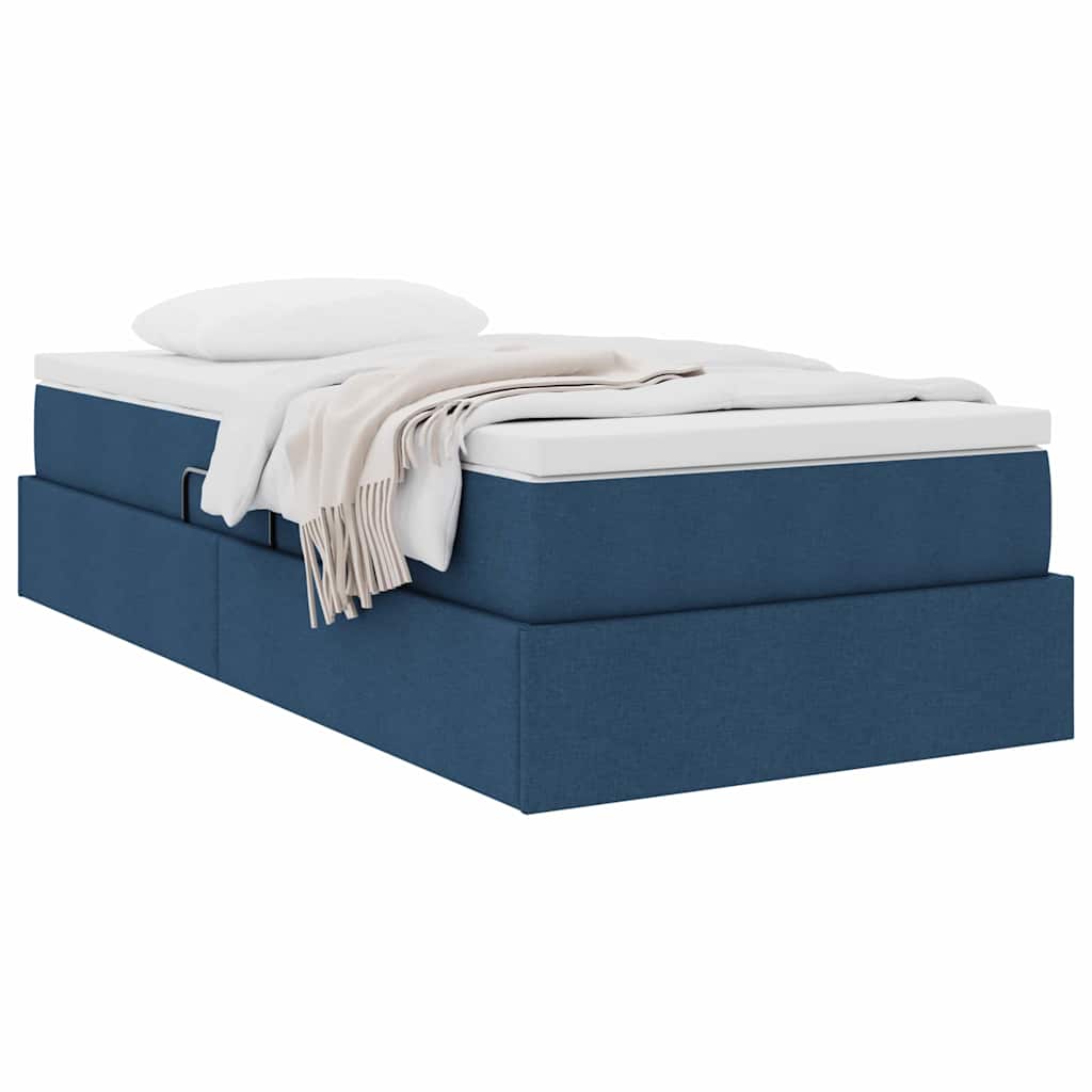 Letto con contenitore e materasso Blu 90 x 190 cm Poliestere | homemem39