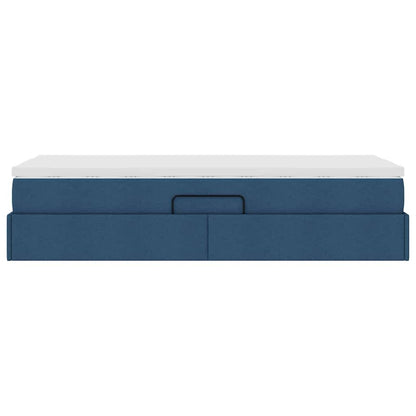 Letto con contenitore e materasso Blu 90 x 190 cm Poliestere | homemem39