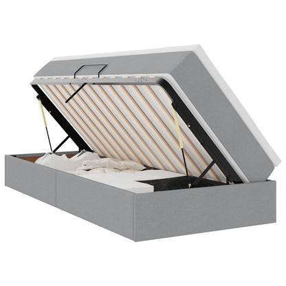 Letto con contenitore e materasso Grigio chiaro 90 x 200 cm | homemem39