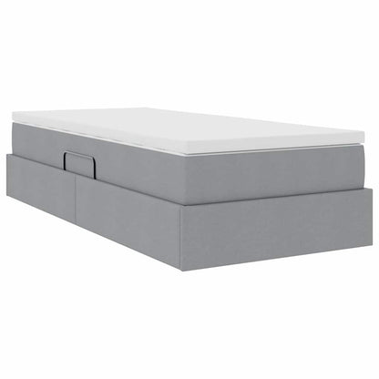 Letto con contenitore e materasso Grigio chiaro 90 x 200 cm | homemem39