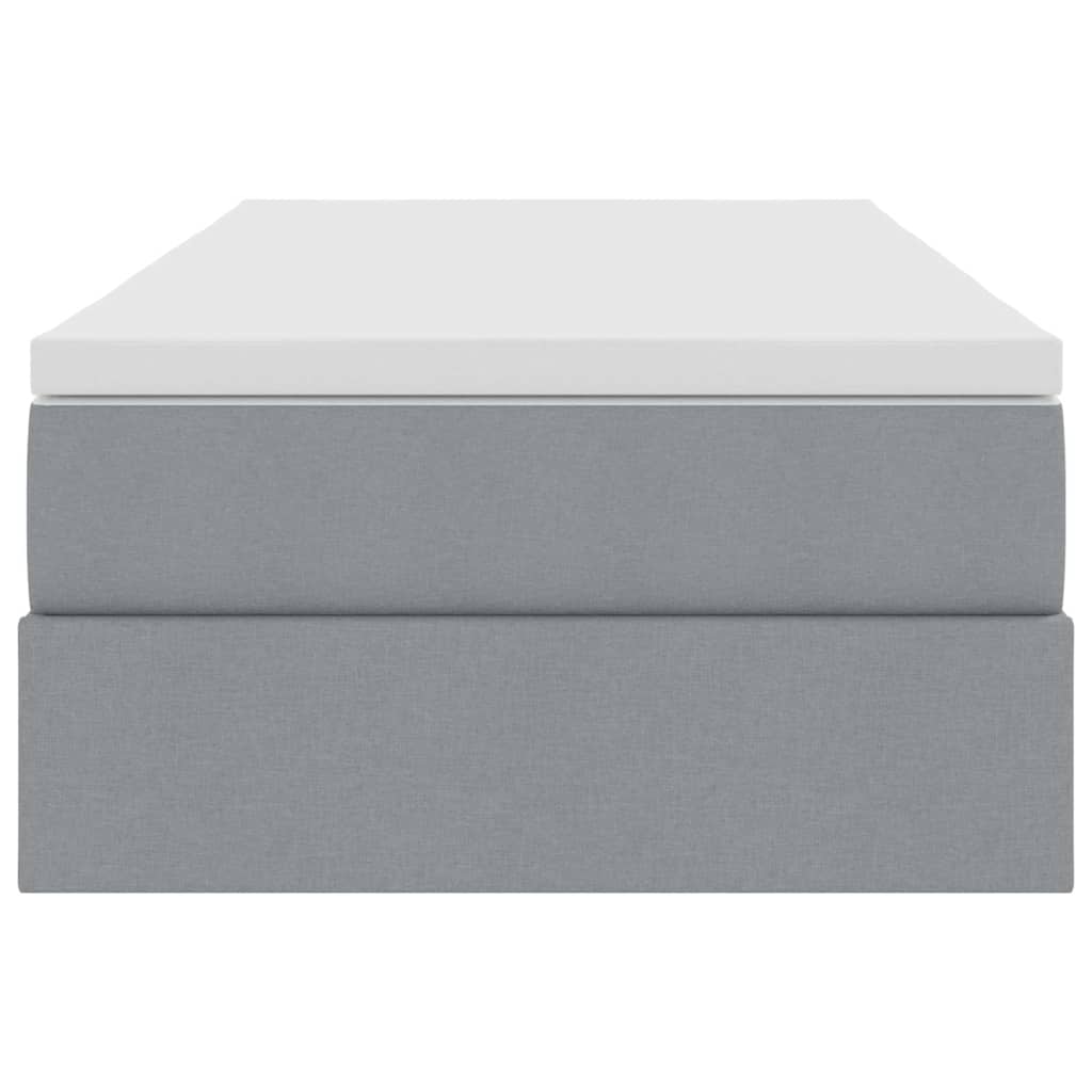 Letto con contenitore e materasso Grigio chiaro 90 x 200 cm | homemem39