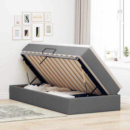 Letto con contenitore e materasso Grigio scuro 90 x 200 cm | homemem39