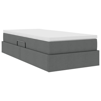 Letto con contenitore e materasso Grigio scuro 90 x 200 cm | homemem39