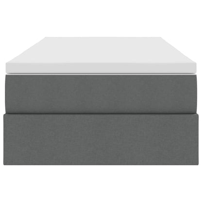 Letto con contenitore e materasso Grigio scuro 90 x 200 cm | homemem39