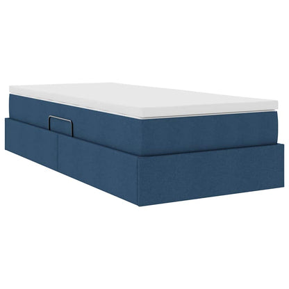 Letto con contenitore e materasso Blu 90 x 200 cm Poliestere | homemem39