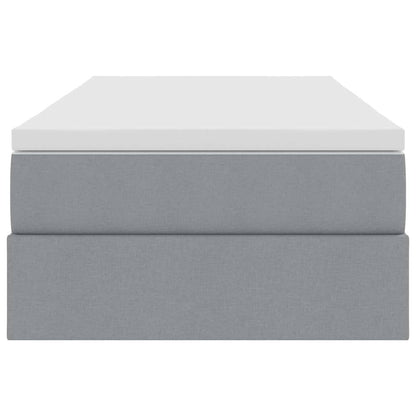 Letto con contenitore e materasso Grigio chiaro 100 x 200 cm | homemem39