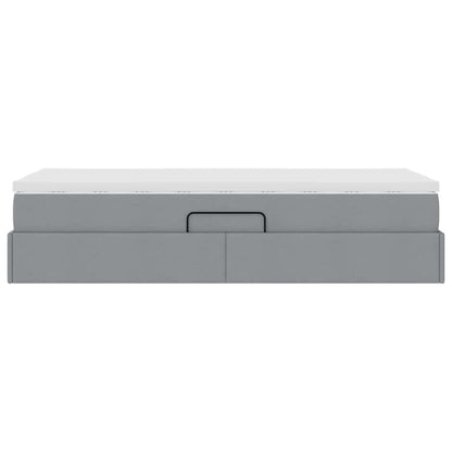 Letto con contenitore e materasso Grigio chiaro 100 x 200 cm | homemem39
