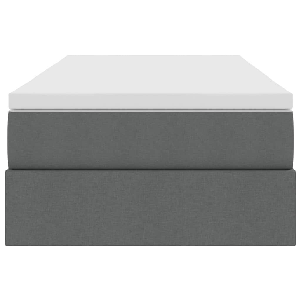 Letto con contenitore e materasso Grigio scuro 100 x 200 cm | homemem39