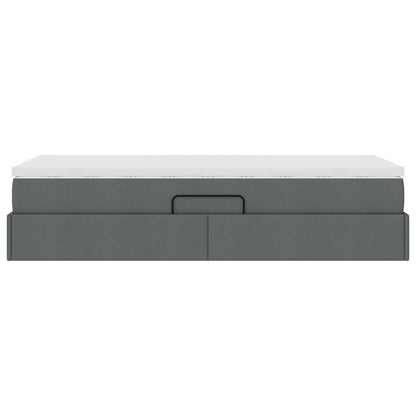 Letto con contenitore e materasso Grigio scuro 100 x 200 cm | homemem39