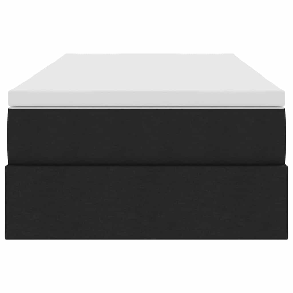 Letto con contenitore e materasso Nero 100 x 200 cm Poliestere | homemem39