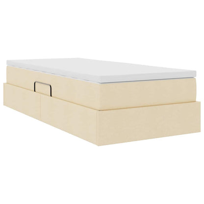 Letto con contenitore e materasso Crema 100 x 200 cm Poliestere | homemem39
