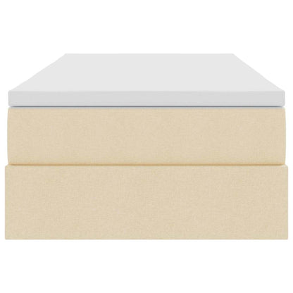 Letto con contenitore e materasso Crema 100 x 200 cm Poliestere | homemem39
