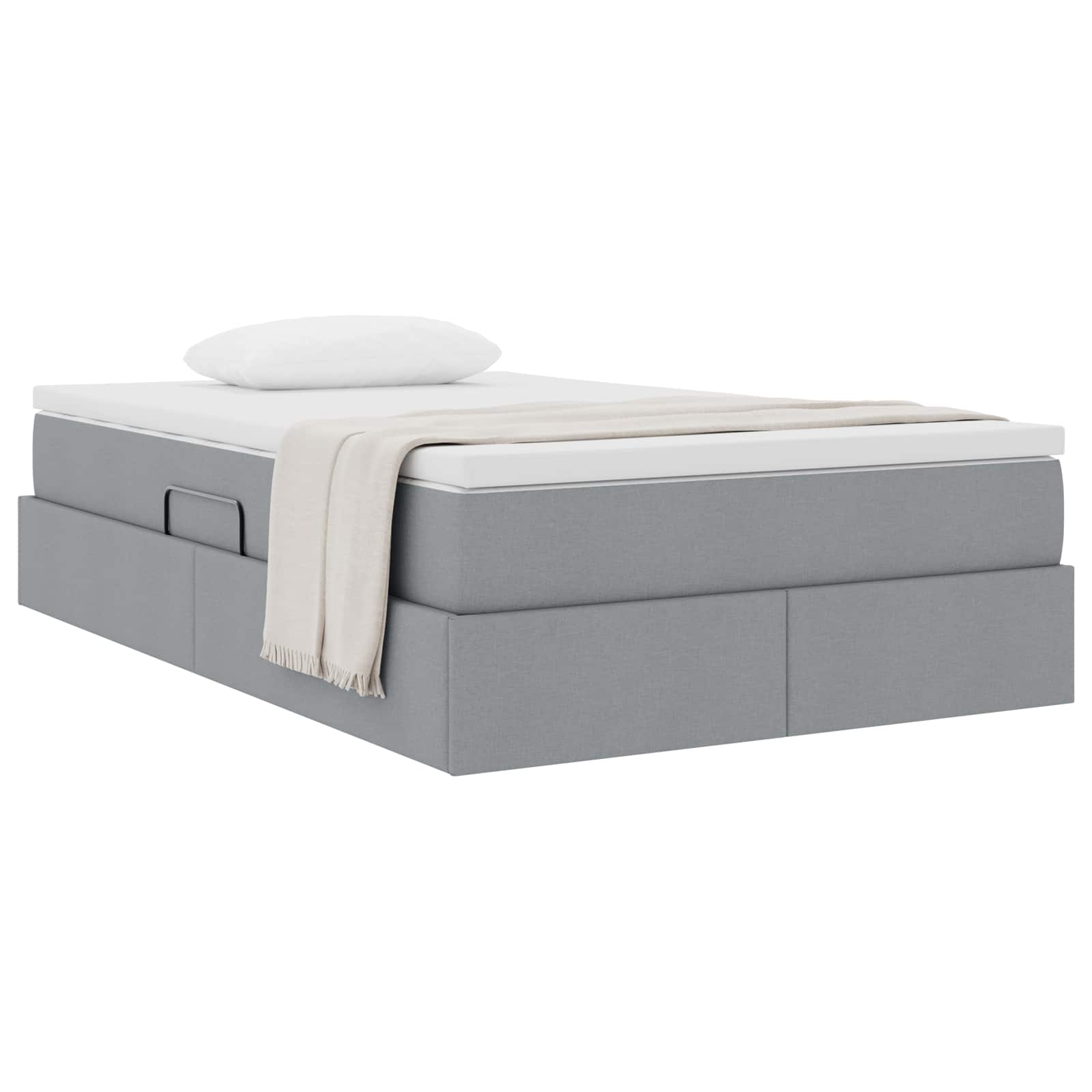 Letto con contenitore e materasso Grigio chiaro 120 x 190 cm | homemem39