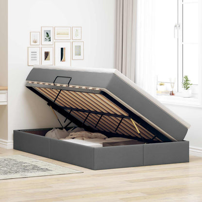 Letto con contenitore e materasso Grigio scuro 120 x 190 cm | homemem39