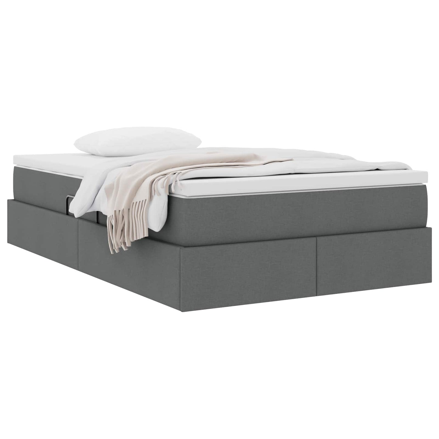 Letto con contenitore e materasso Grigio scuro 120 x 190 cm | homemem39