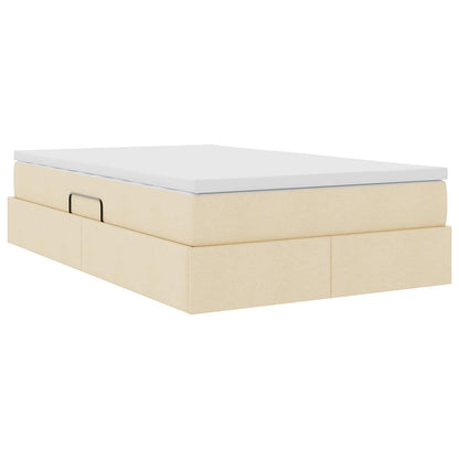 Letto con contenitore e materasso Crema 120 x 190 cm Poliestere | homemem39