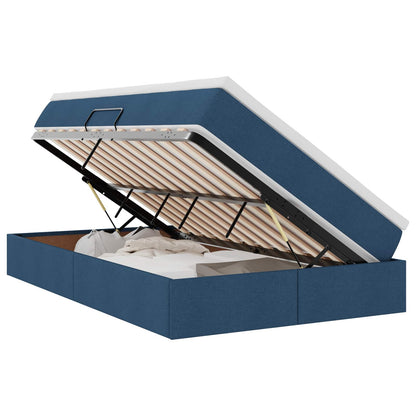 Letto con contenitore e materasso Blu 120 x 190 cm Poliestere | homemem39