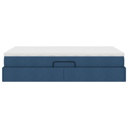 Letto con contenitore e materasso Blu 120 x 190 cm Poliestere | homemem39