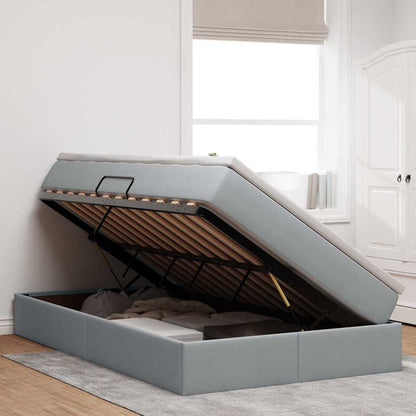 Letto con contenitore e materasso Grigio chiaro 120 x 200 cm | homemem39
