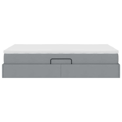 Letto con contenitore e materasso Grigio chiaro 120 x 200 cm | homemem39