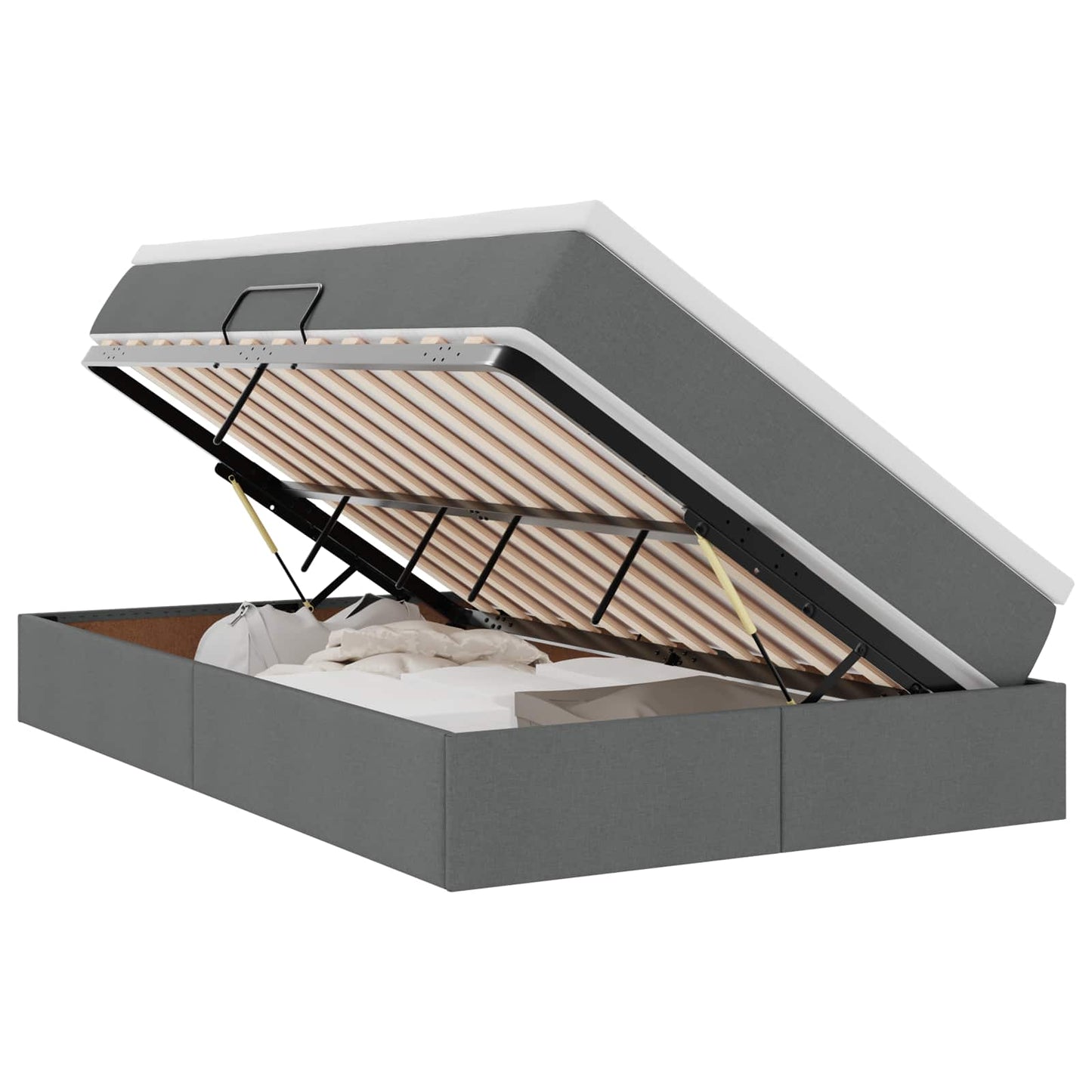 Letto con contenitore e materasso Grigio scuro 120 x 200 cm | homemem39