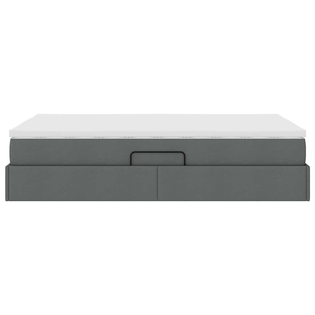 Letto con contenitore e materasso Grigio scuro 120 x 200 cm | homemem39
