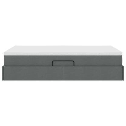 Letto con contenitore e materasso Grigio scuro 120 x 200 cm | homemem39