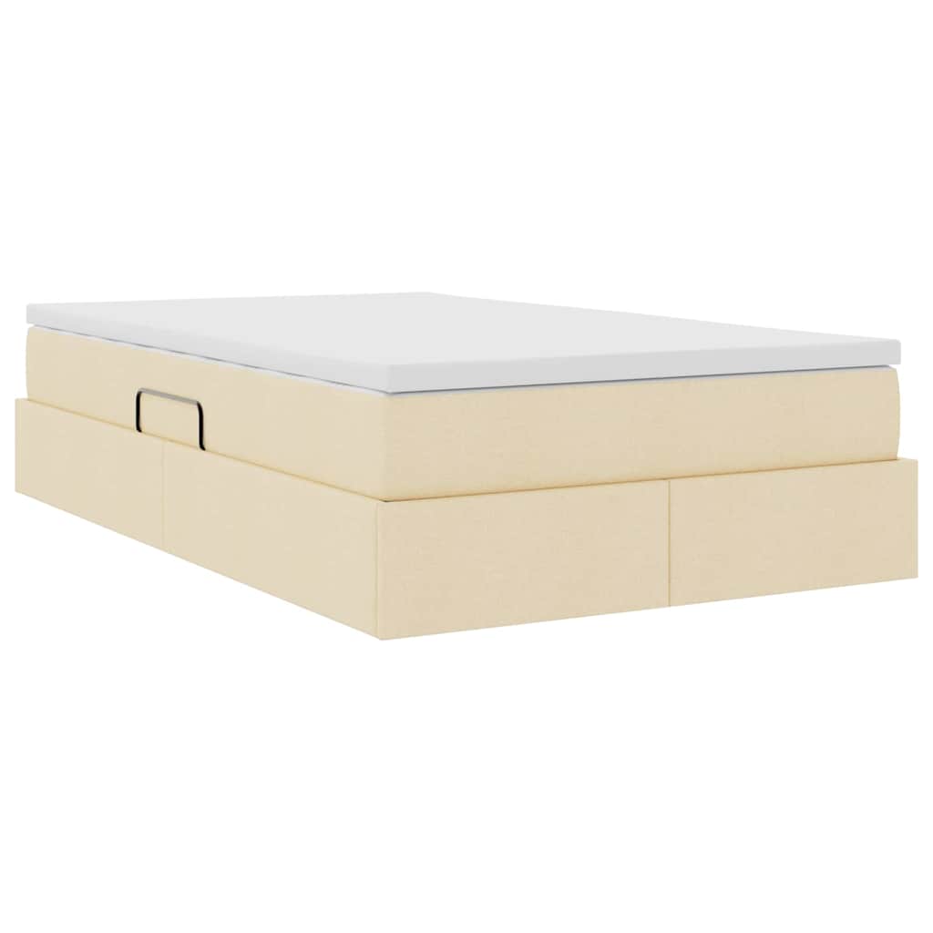 Letto con contenitore e materasso Crema 120 x 200 cm Poliestere | homemem39