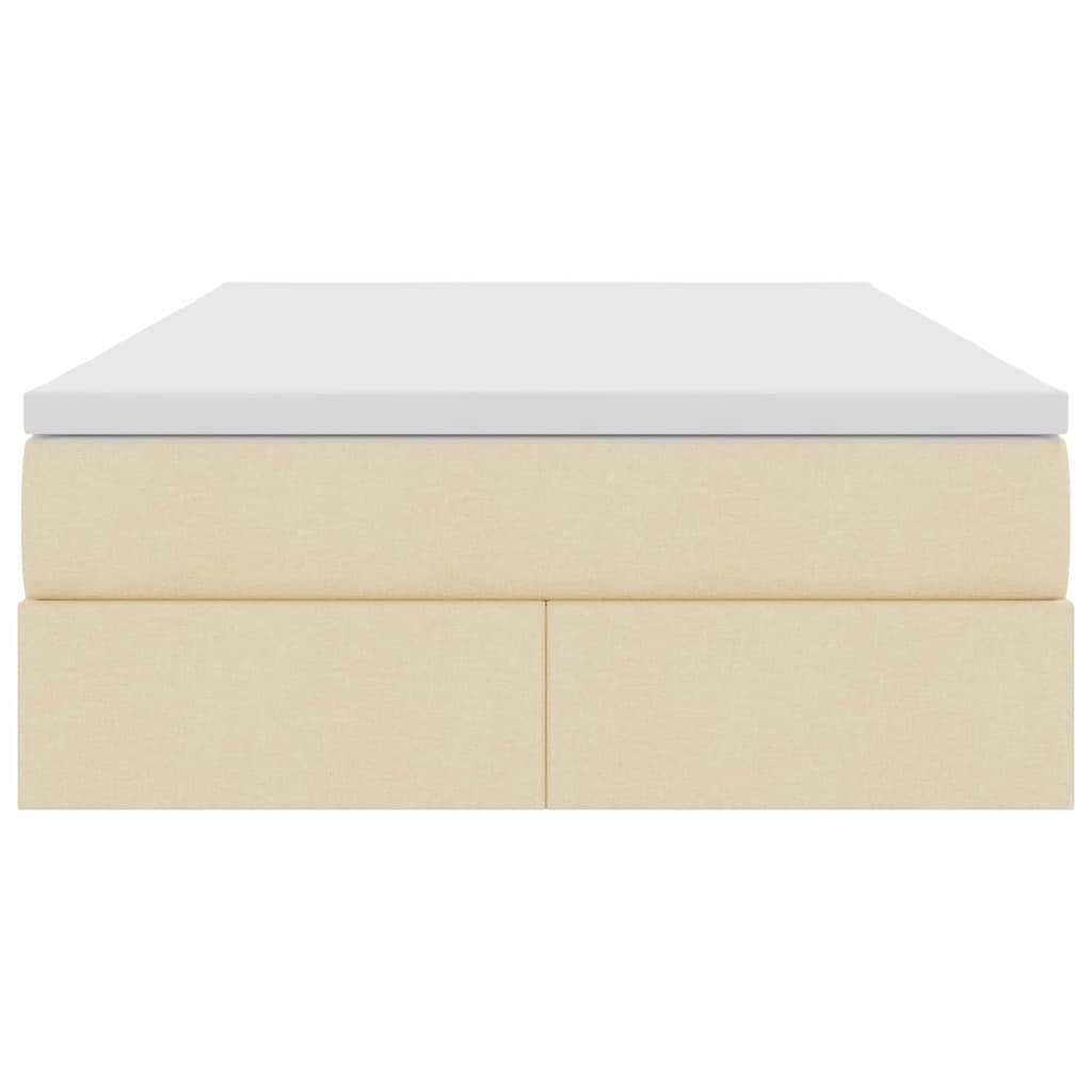 Letto con contenitore e materasso Crema 120 x 200 cm Poliestere | homemem39