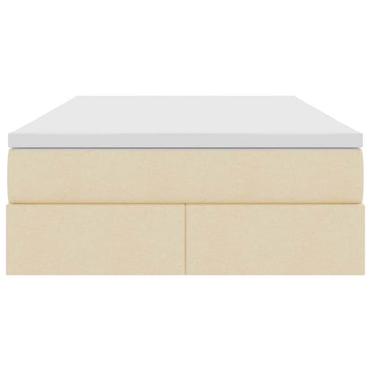 Letto con contenitore e materasso Crema 120 x 200 cm Poliestere | homemem39