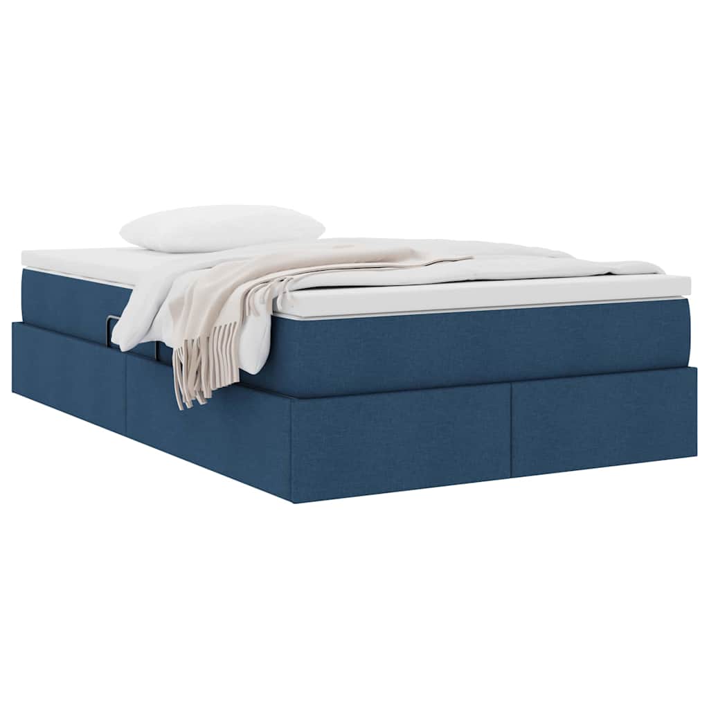 Letto con contenitore e materasso Blu 120 x 200 cm Poliestere | homemem39