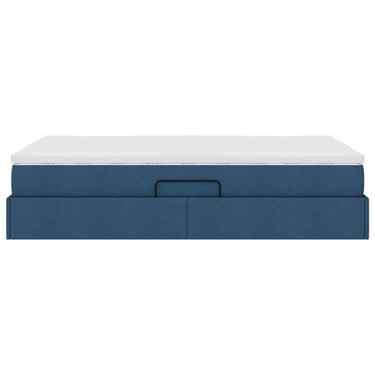 Letto con contenitore e materasso Blu 120 x 200 cm Poliestere | homemem39